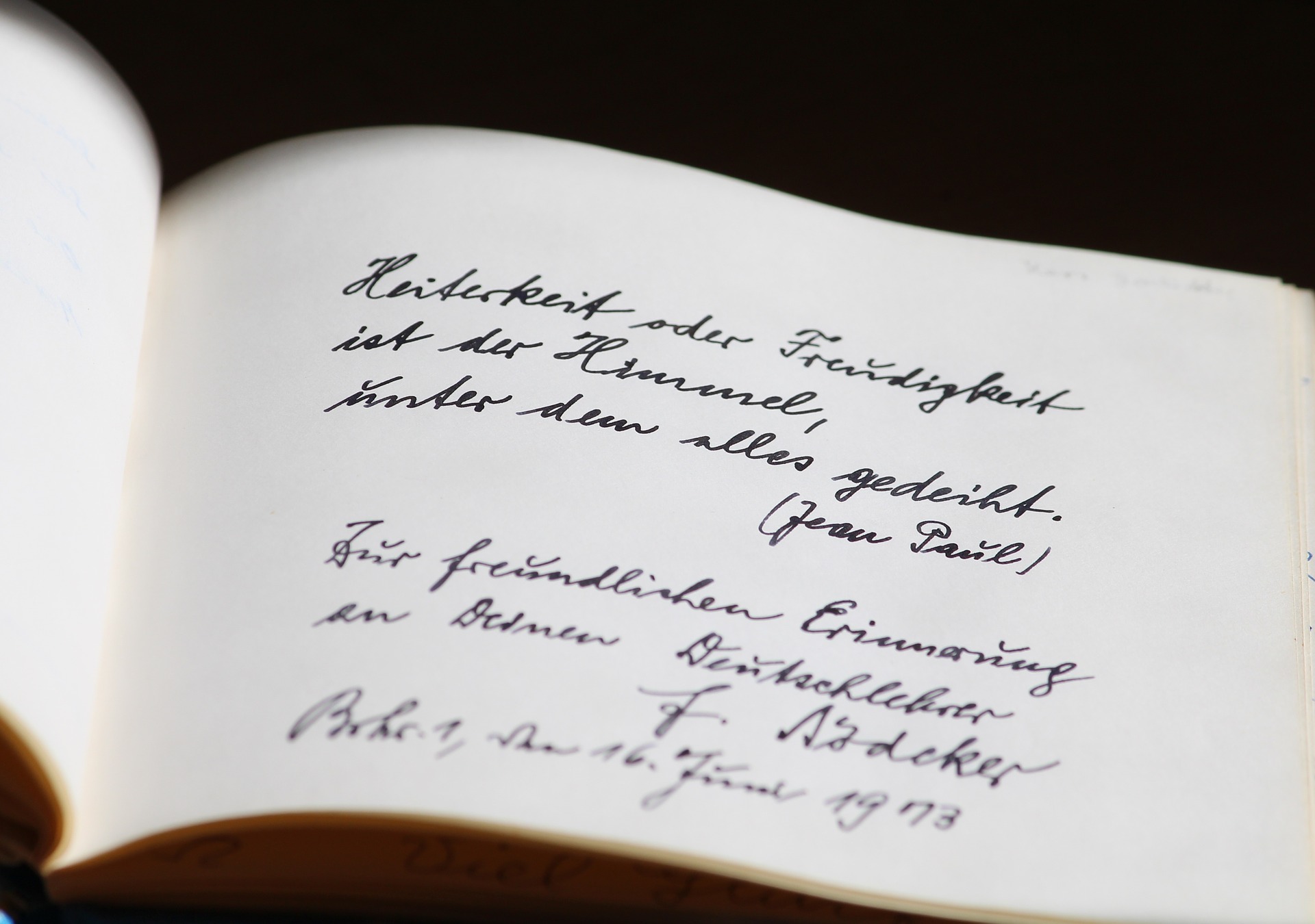 Classic poetry book and handwritten verses